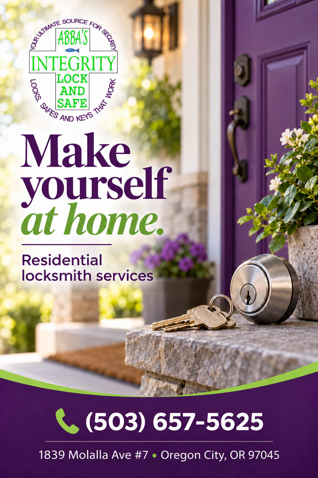 ABBA’s Integrity Lock & Safe — portrait advertisement
