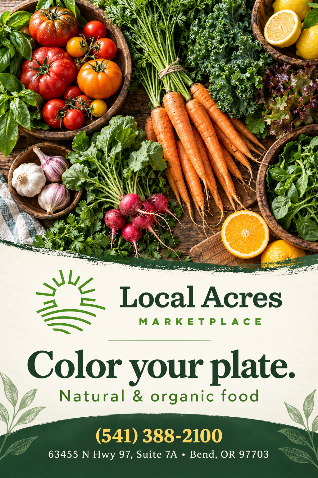 Local Acres Marketplace — portrait advertisement