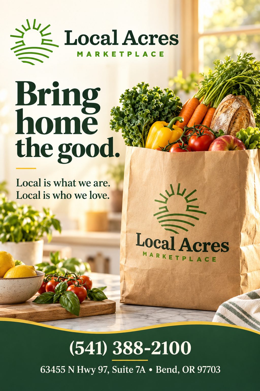 Local Acres Marketplace — portrait advertisement