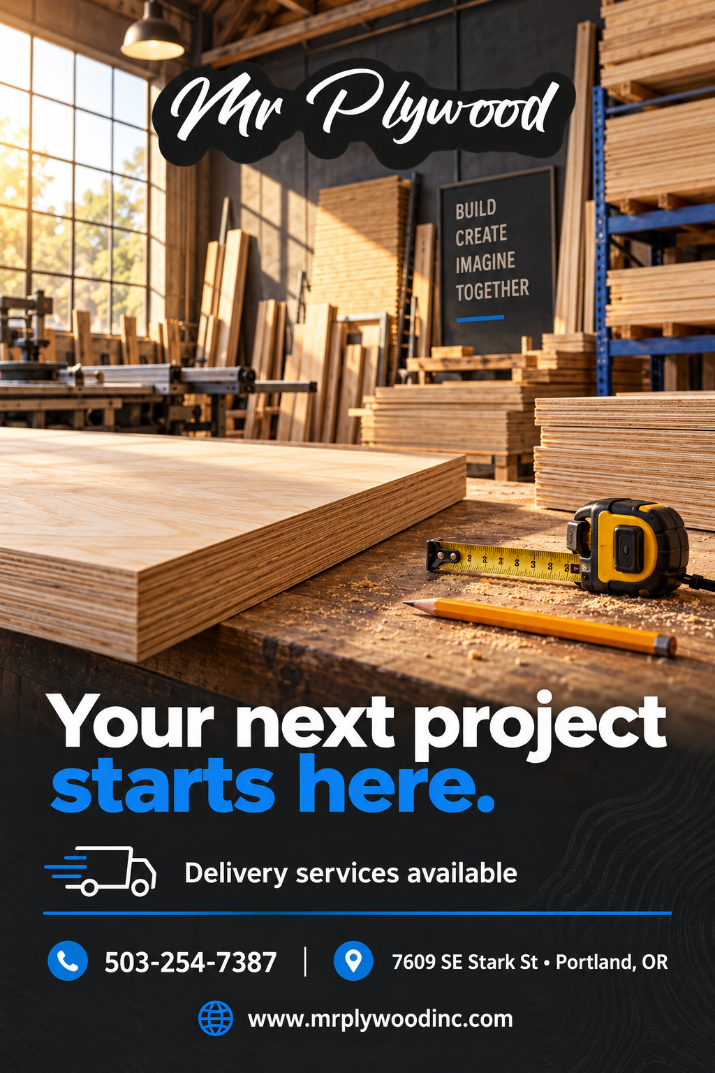 Mr Plywood — portrait advertisement