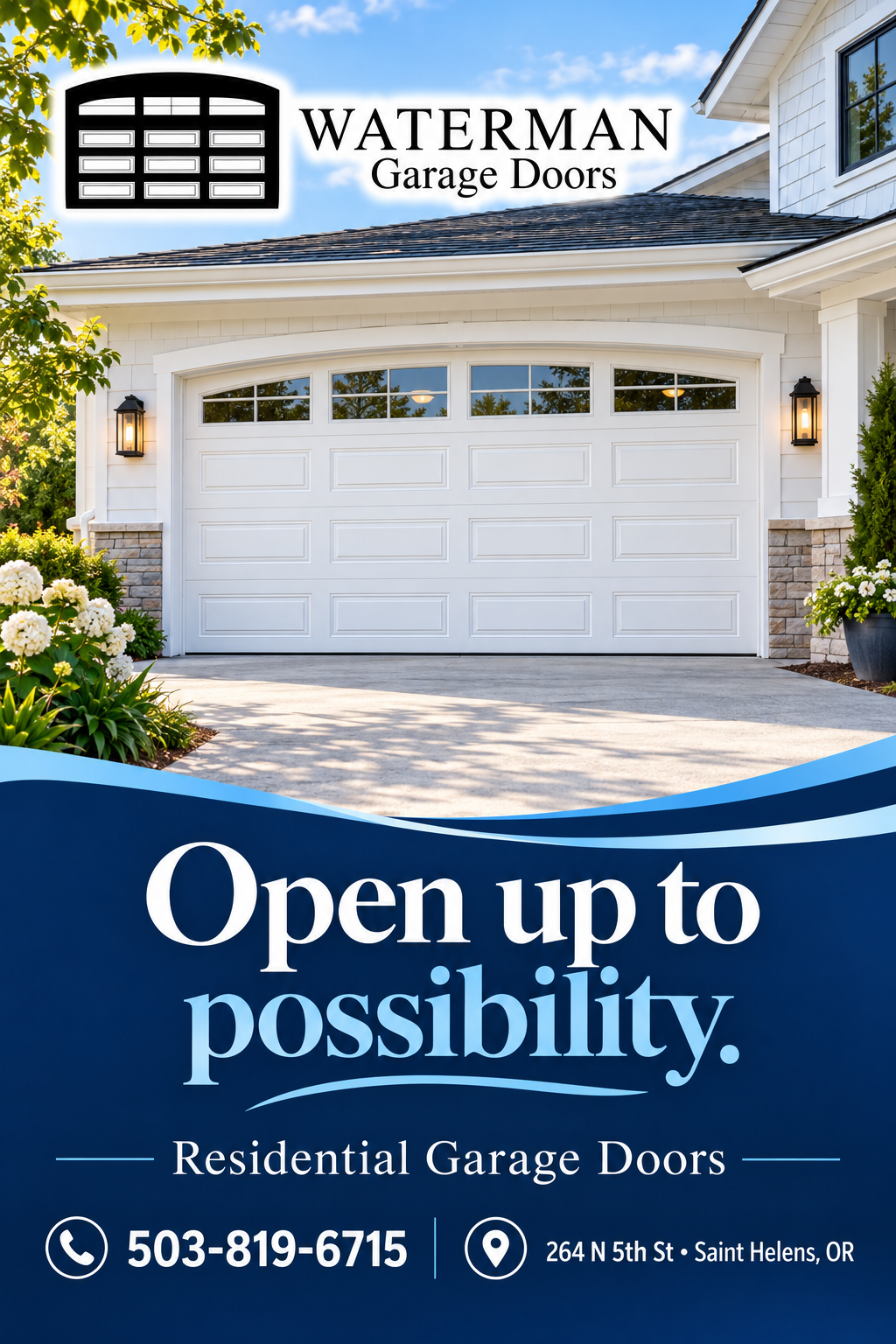 Waterman Garage Doors — portrait advertisement