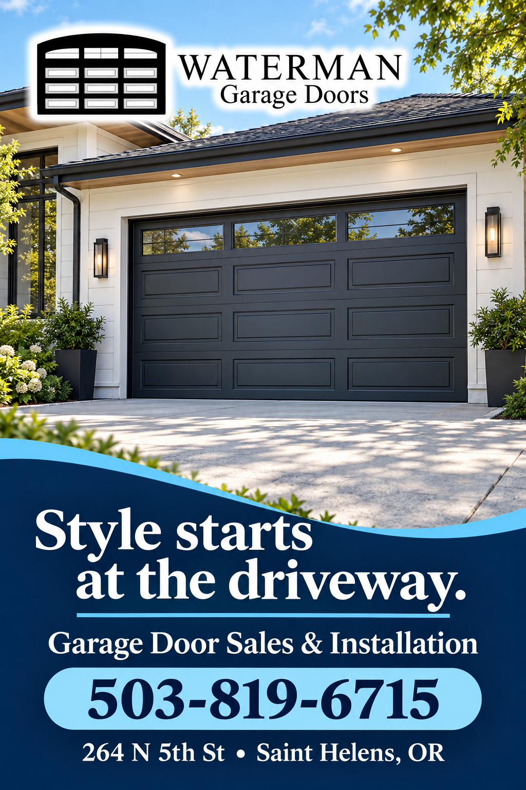 Waterman Garage Doors — portrait advertisement