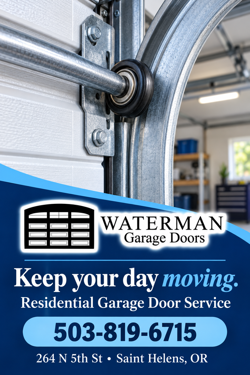 Waterman Garage Doors — portrait advertisement