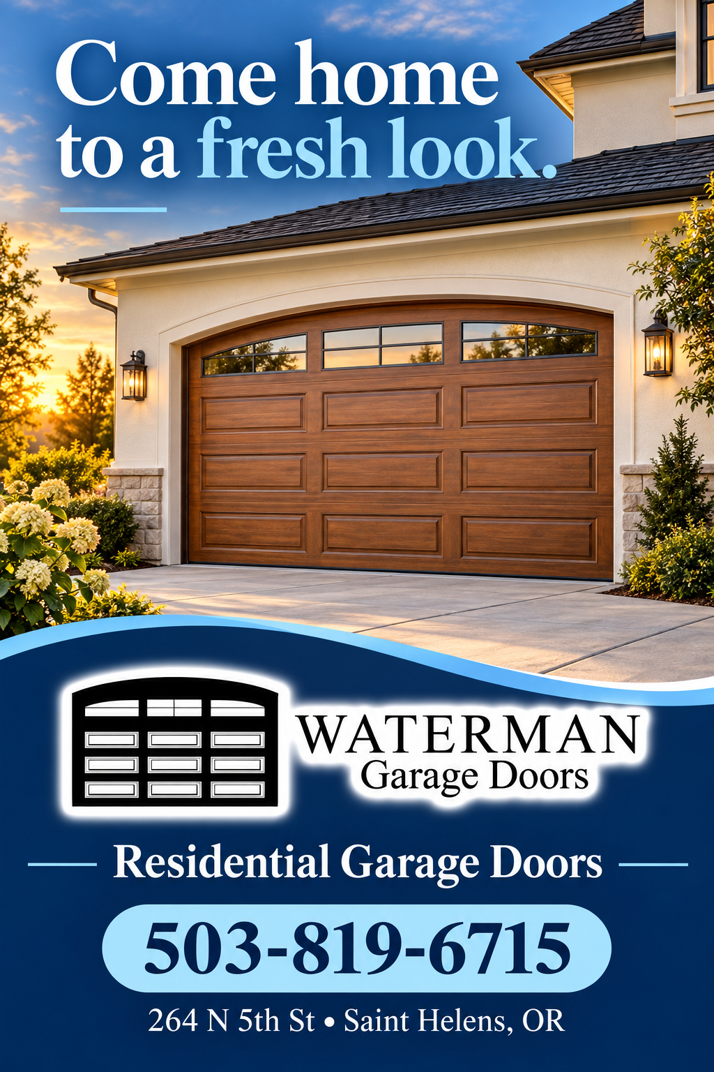 Waterman Garage Doors — portrait advertisement