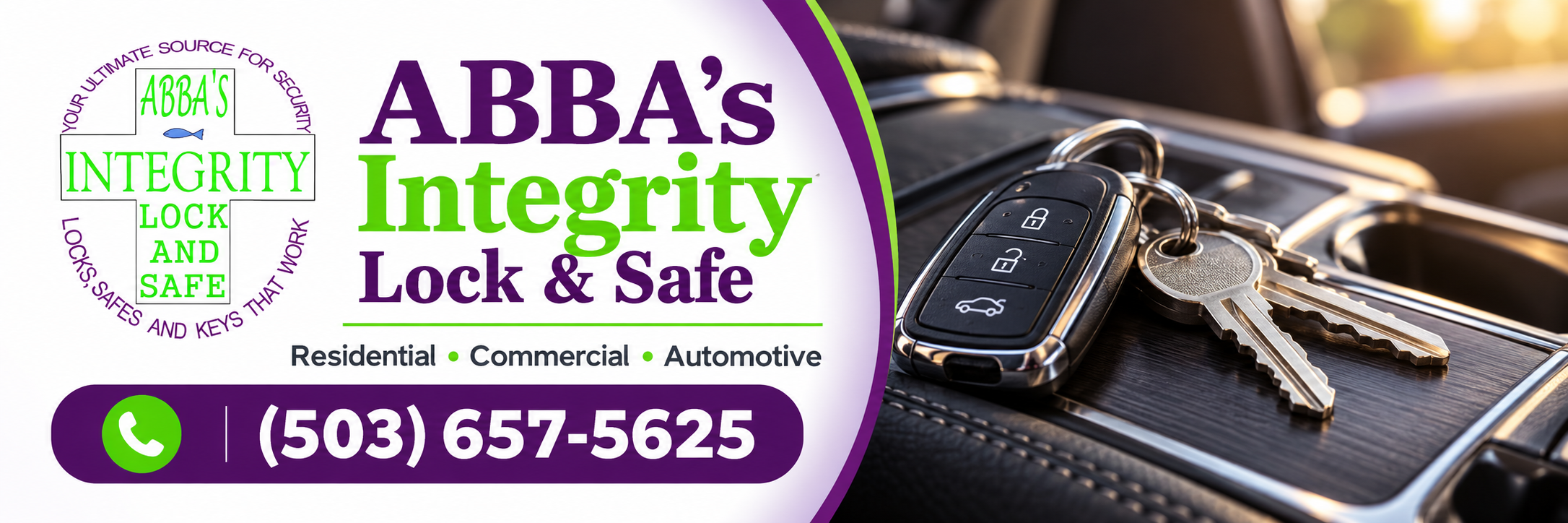 ABBA’s Integrity Lock & Safe — banner advertisement