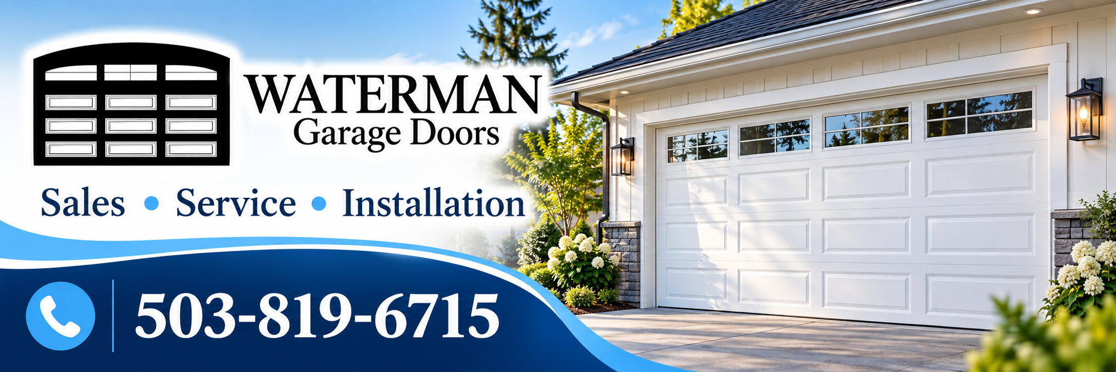 Waterman Garage Doors — banner advertisement